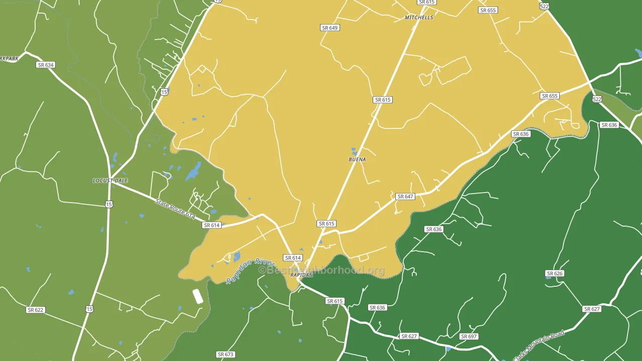 22733, VA block-group voter-turnout map