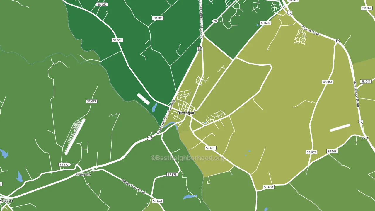 22734, VA block-group voter-turnout map