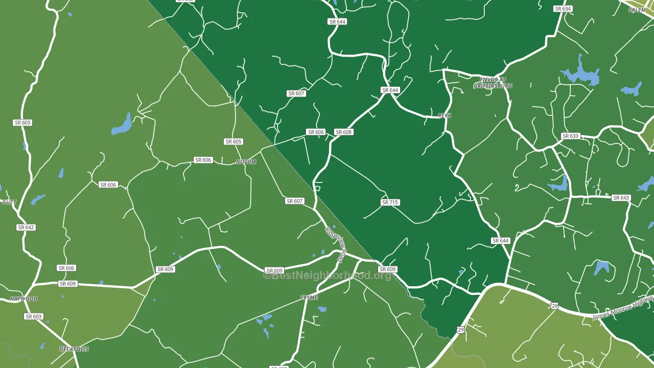 22735, VA block-group voter-turnout map