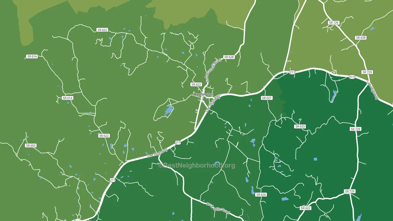 22747, VA block-group voter-turnout map