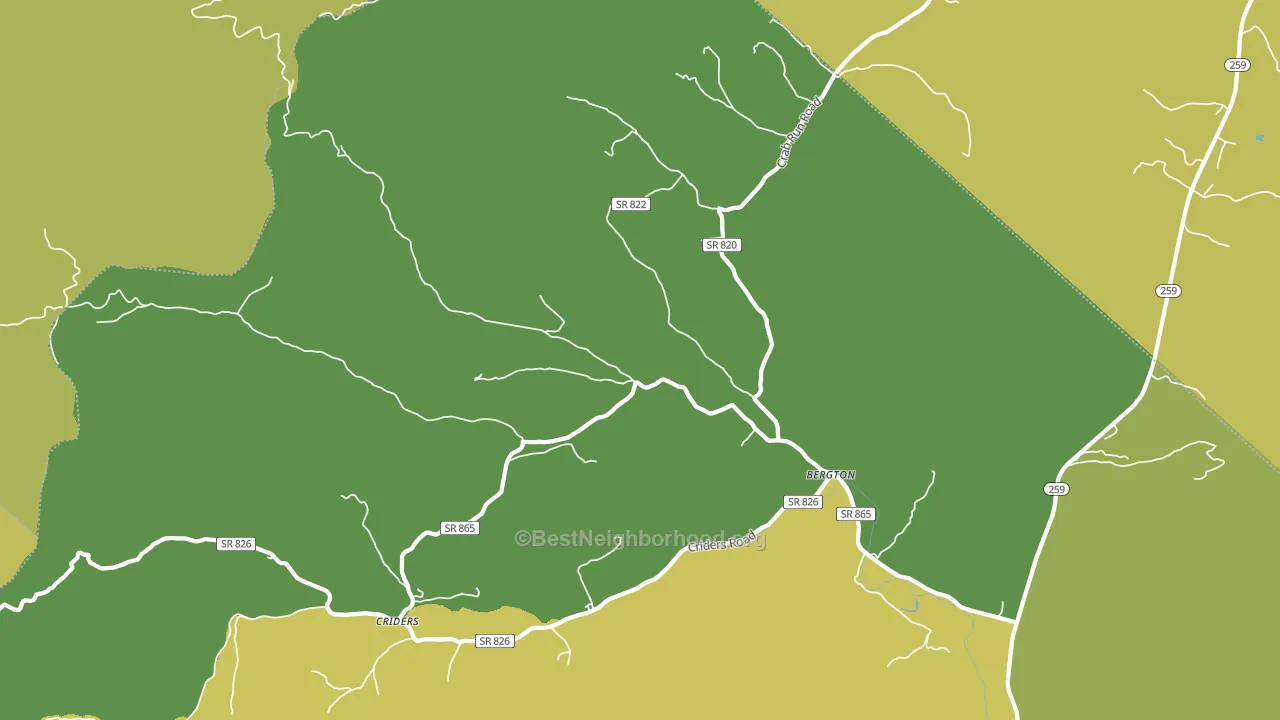 22811, VA block-group voter-turnout map