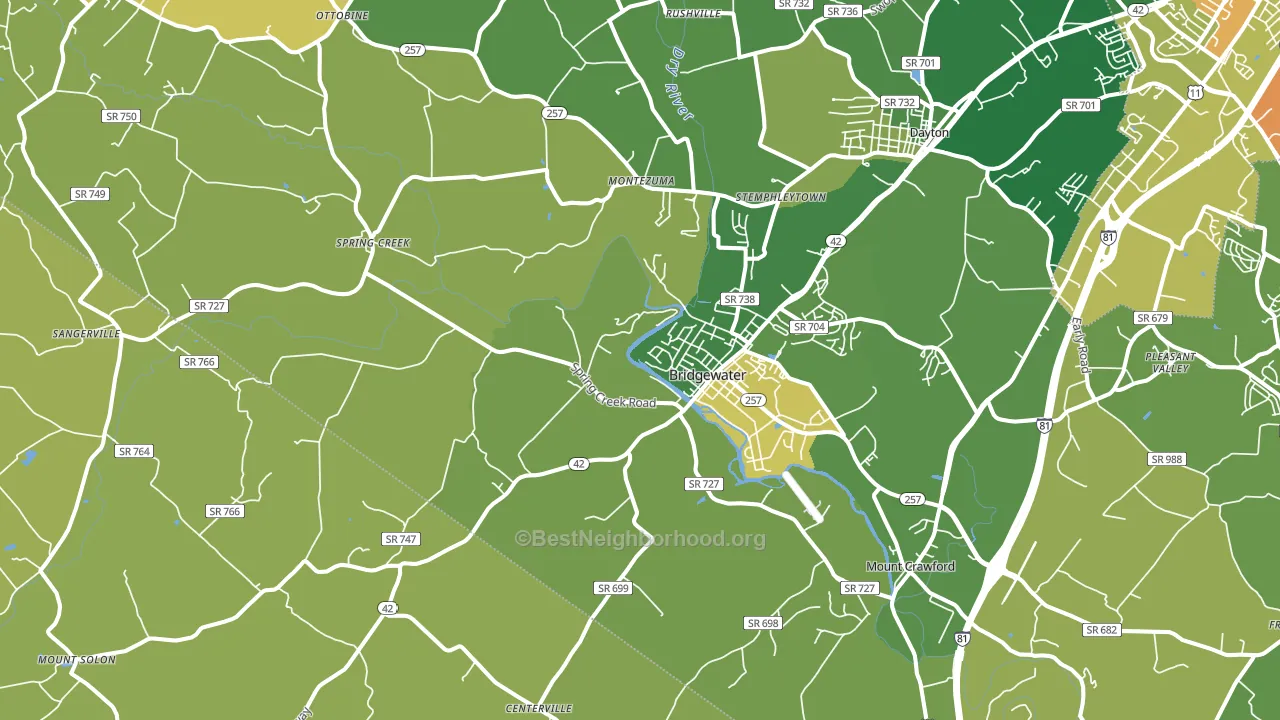 22812, VA block-group voter-turnout map