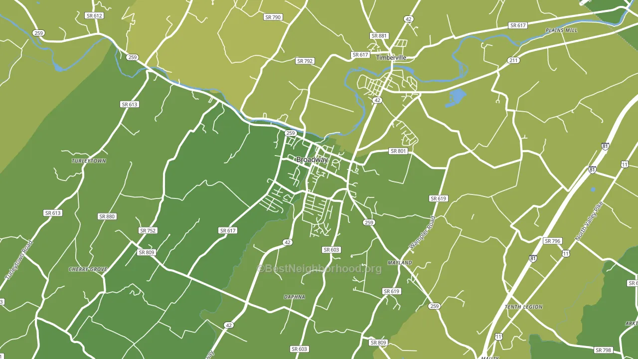 22815, VA block-group voter-turnout map