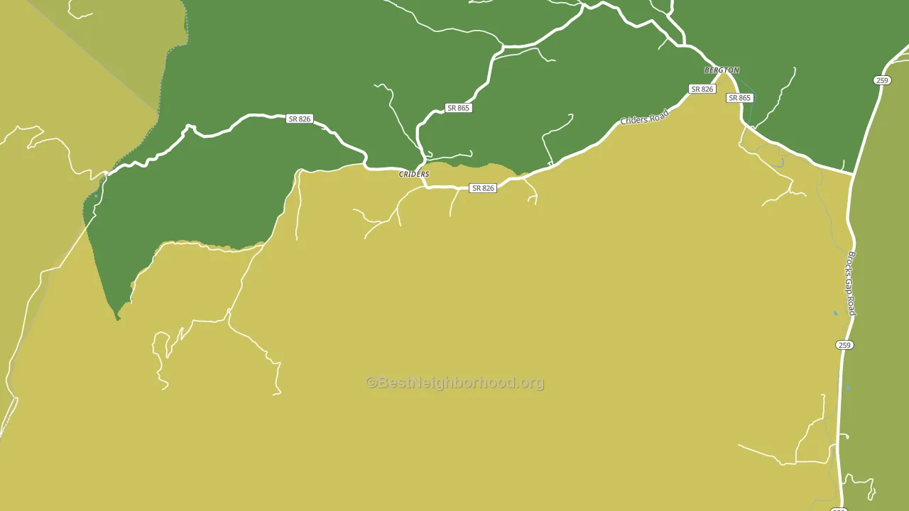 22820, VA block-group voter-turnout map