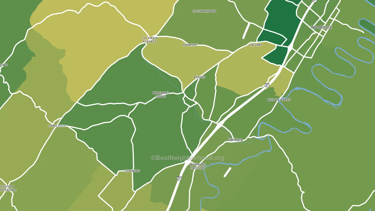 22824, VA block-group voter-turnout map