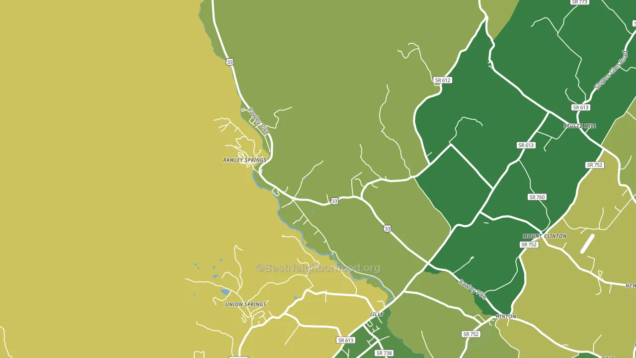 22831, VA block-group voter-turnout map