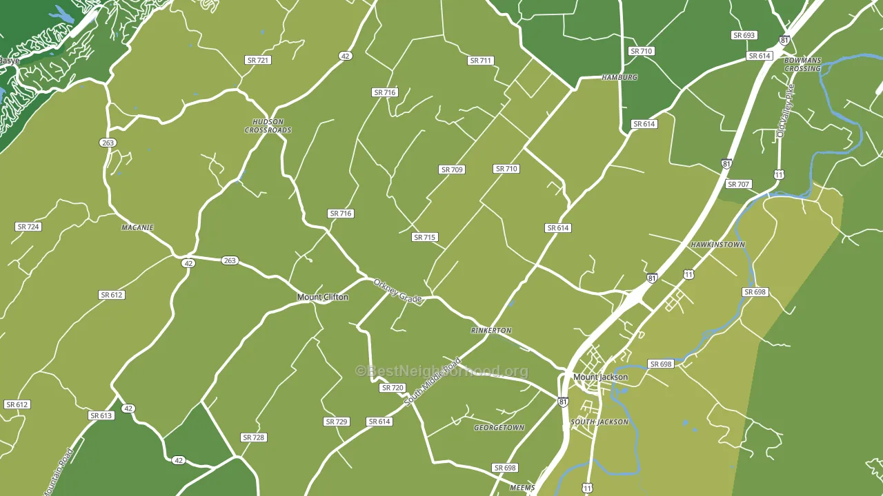 22842, VA block-group voter-turnout map