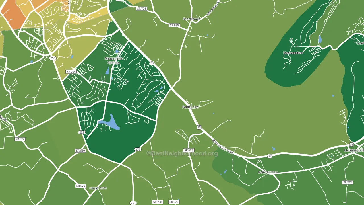 22846, VA block-group voter-turnout map