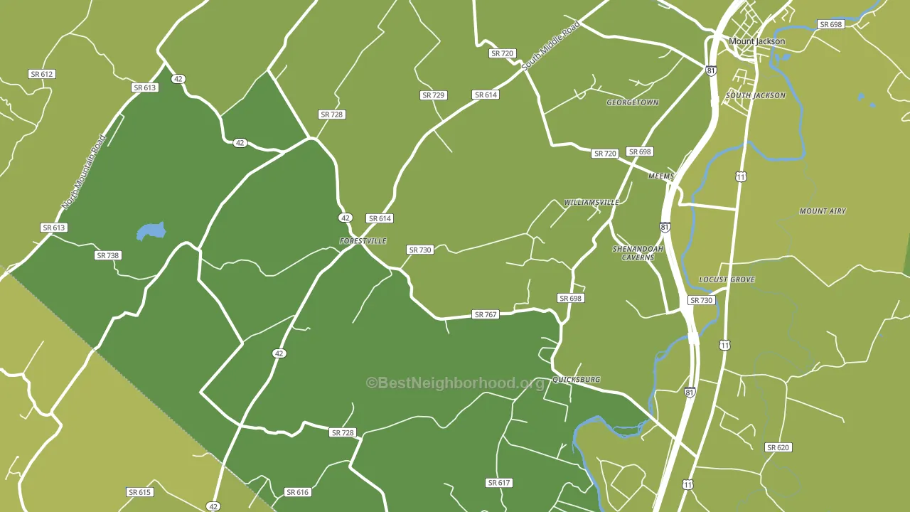 22847, VA block-group voter-turnout map