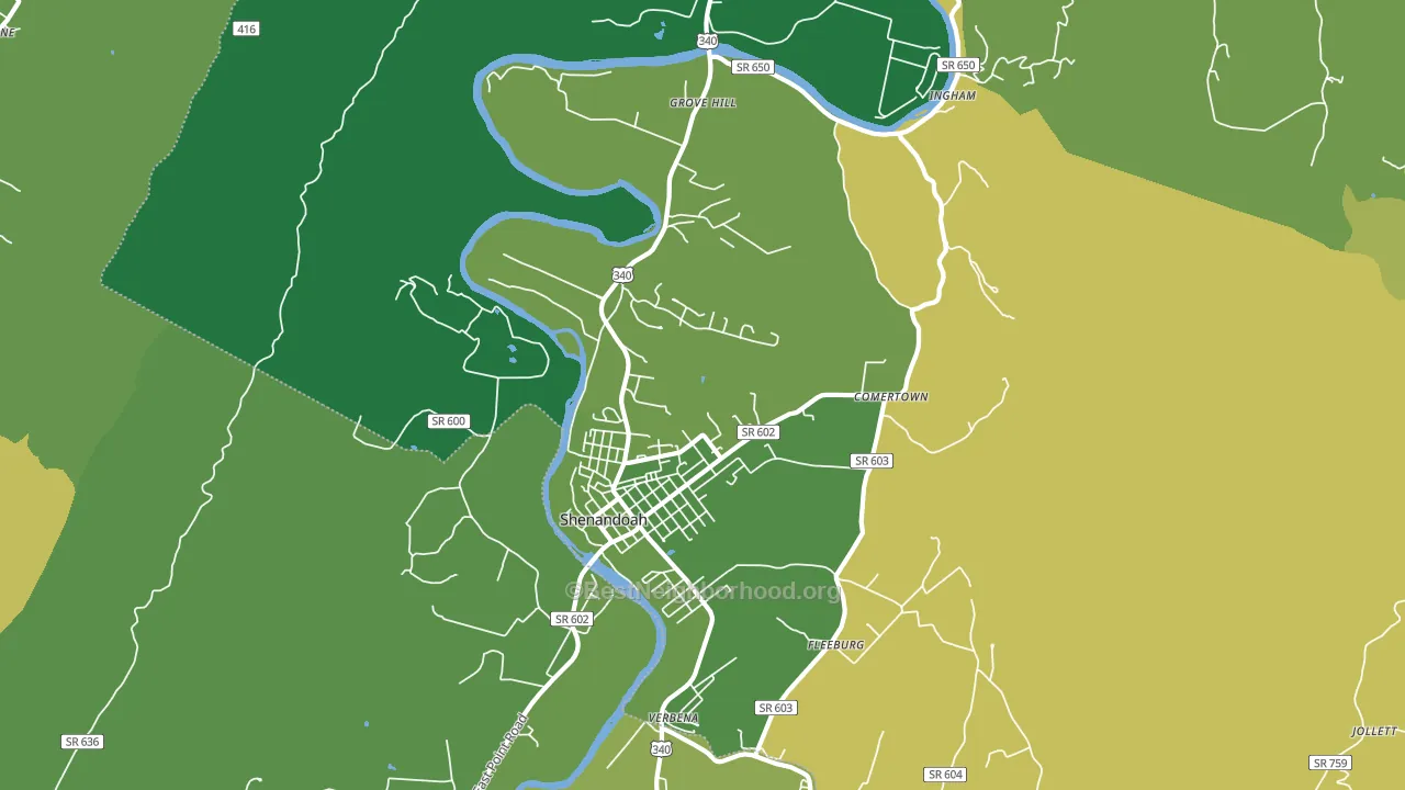 22849, VA block-group voter-turnout map