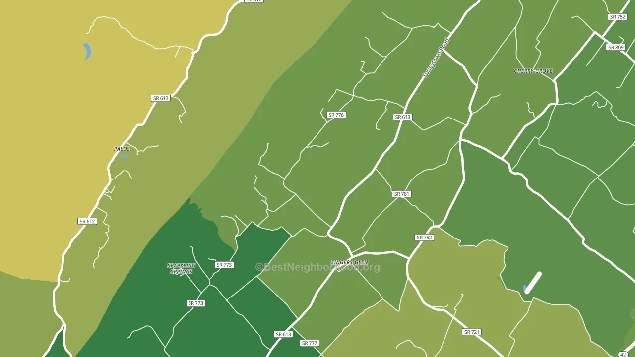22850, VA block-group voter-turnout map