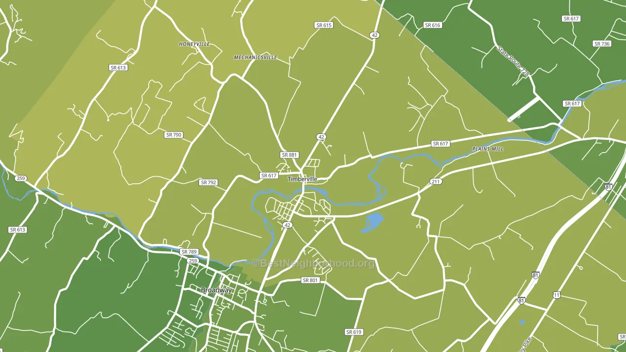 22853, VA block-group voter-turnout map