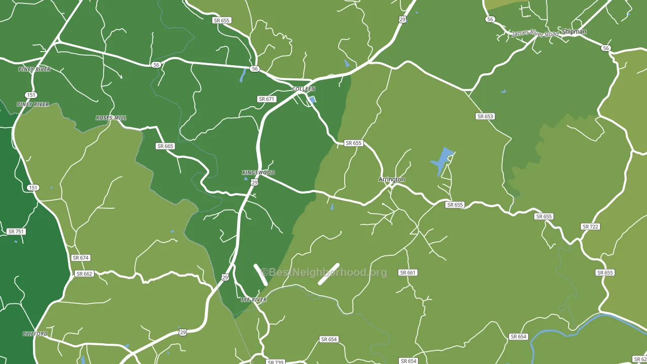 22922, VA block-group voter-turnout map