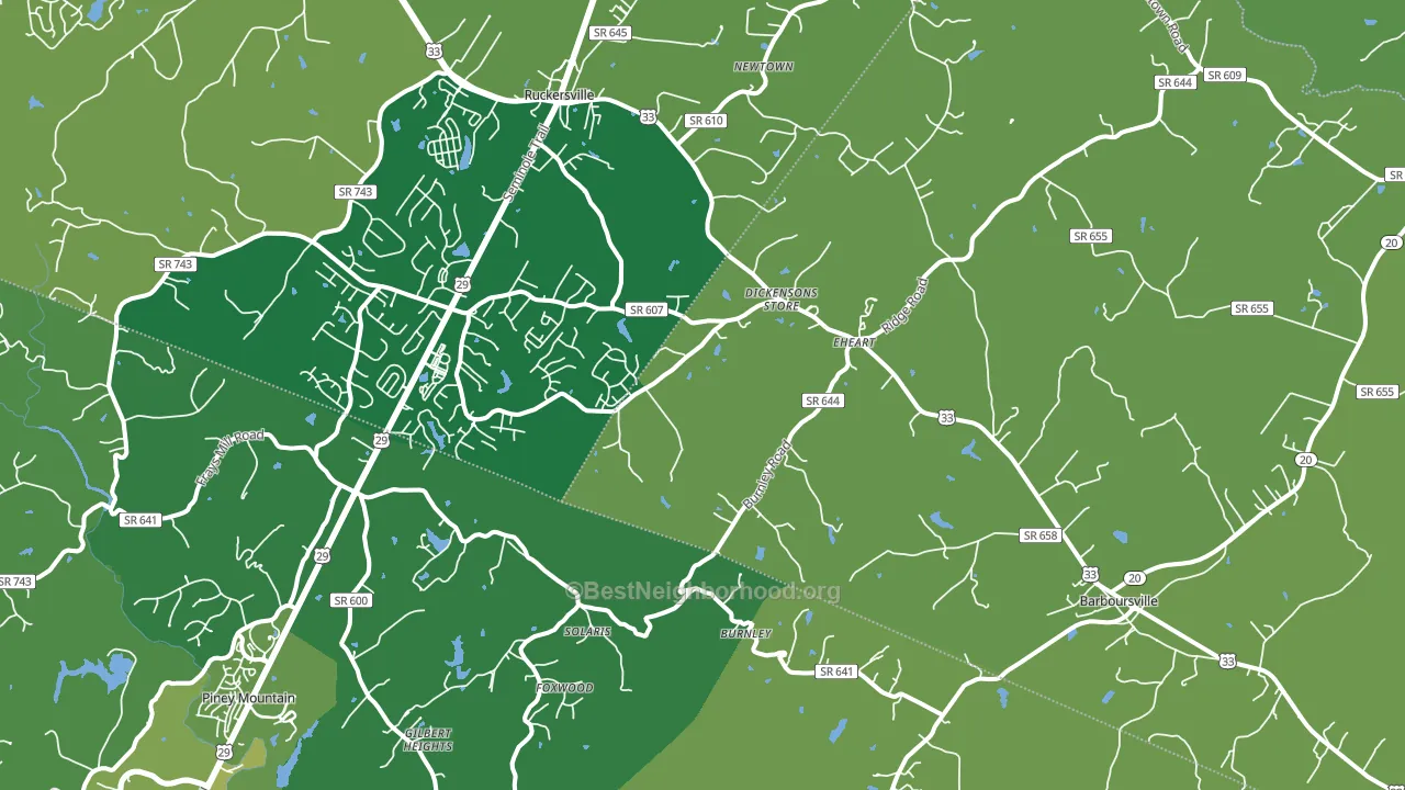 22923, VA block-group voter-turnout map