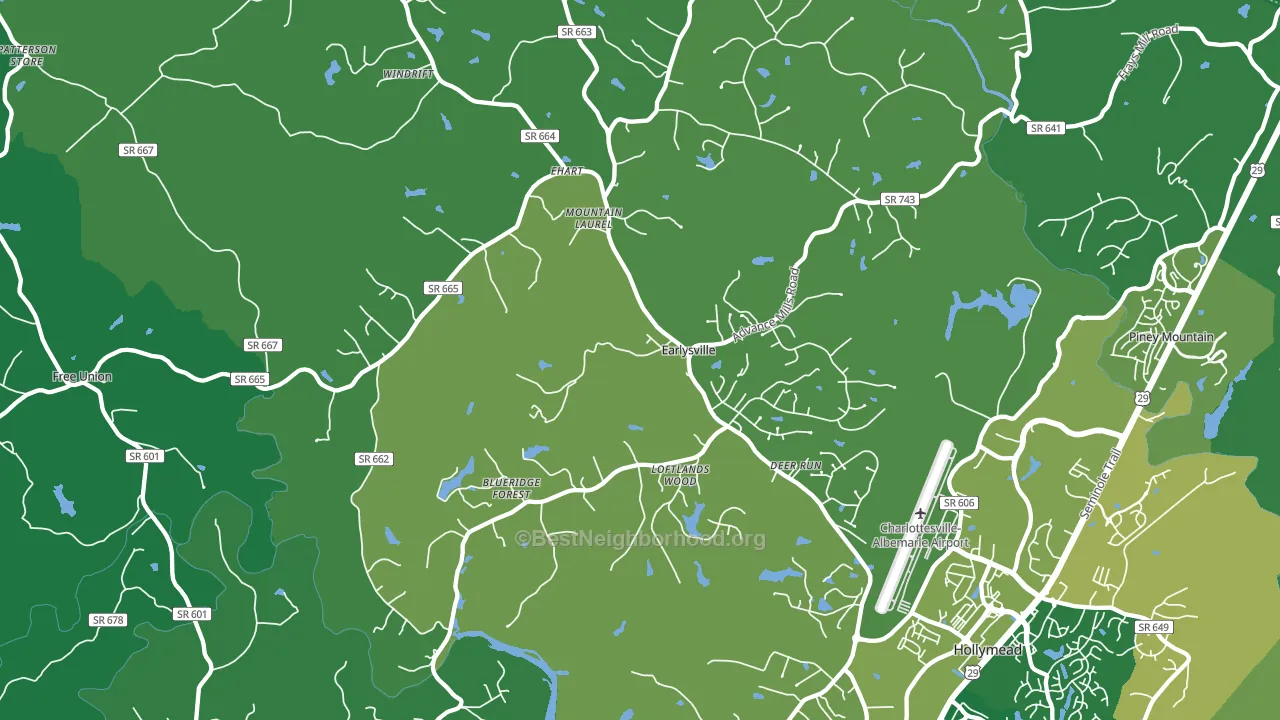 22936, VA block-group voter-turnout map