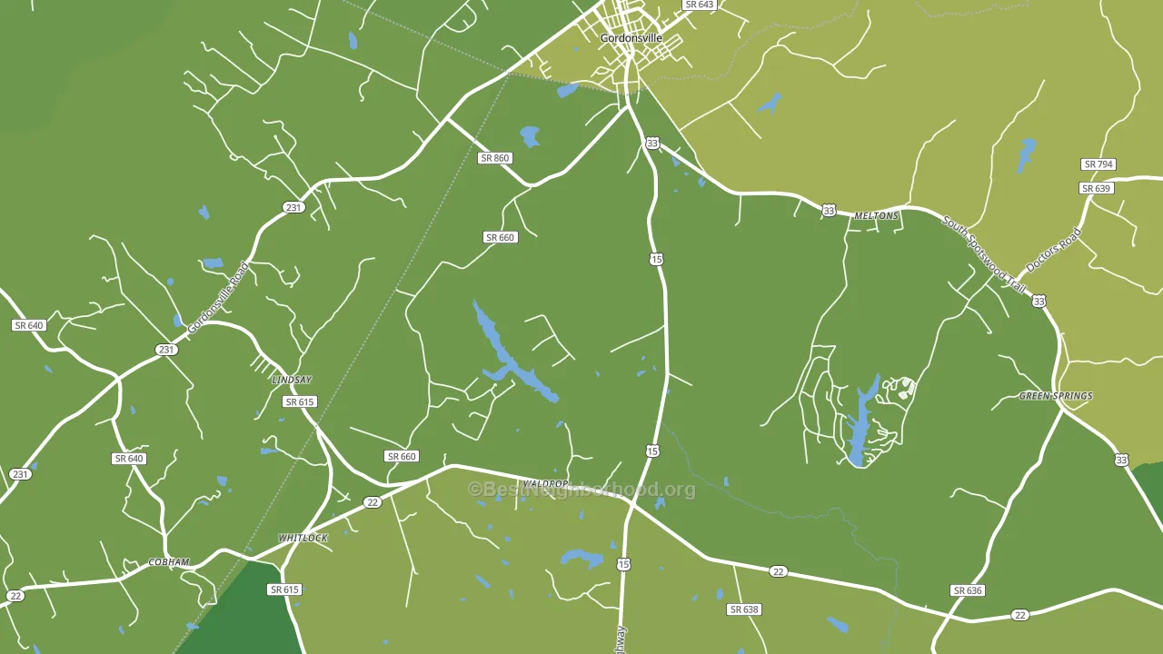 22942, VA block-group voter-turnout map