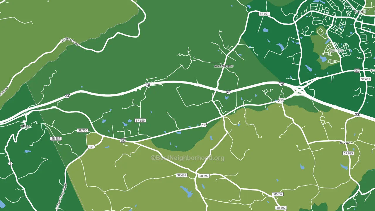 22943, VA block-group voter-turnout map