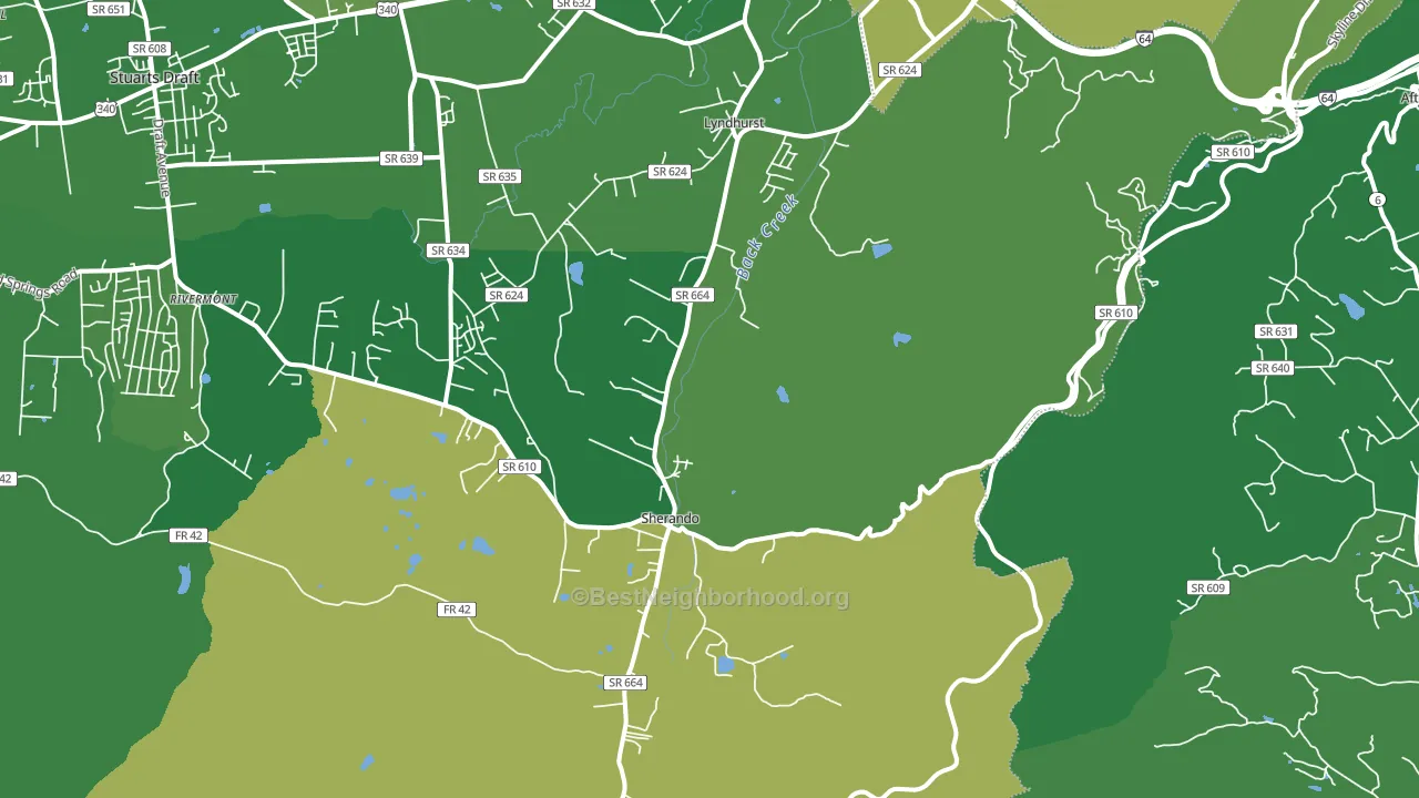 22952, VA block-group voter-turnout map