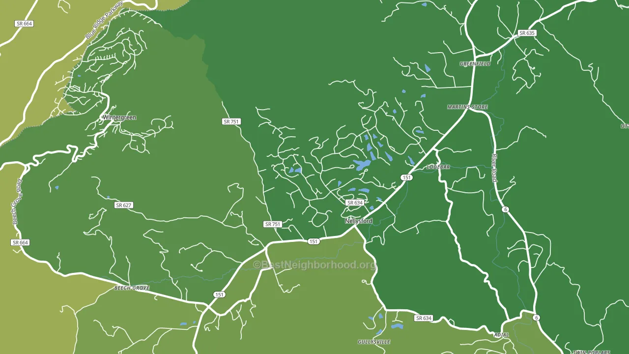 22958, VA block-group voter-turnout map