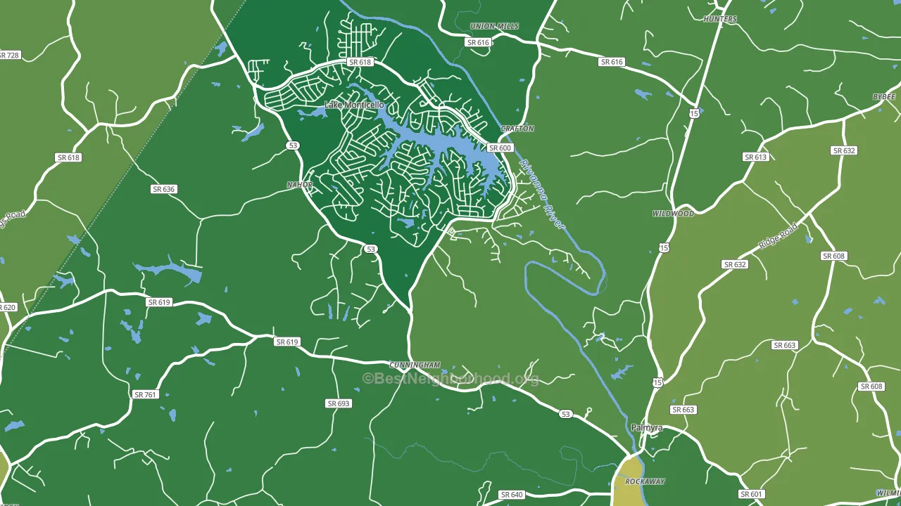 22963, VA block-group voter-turnout map