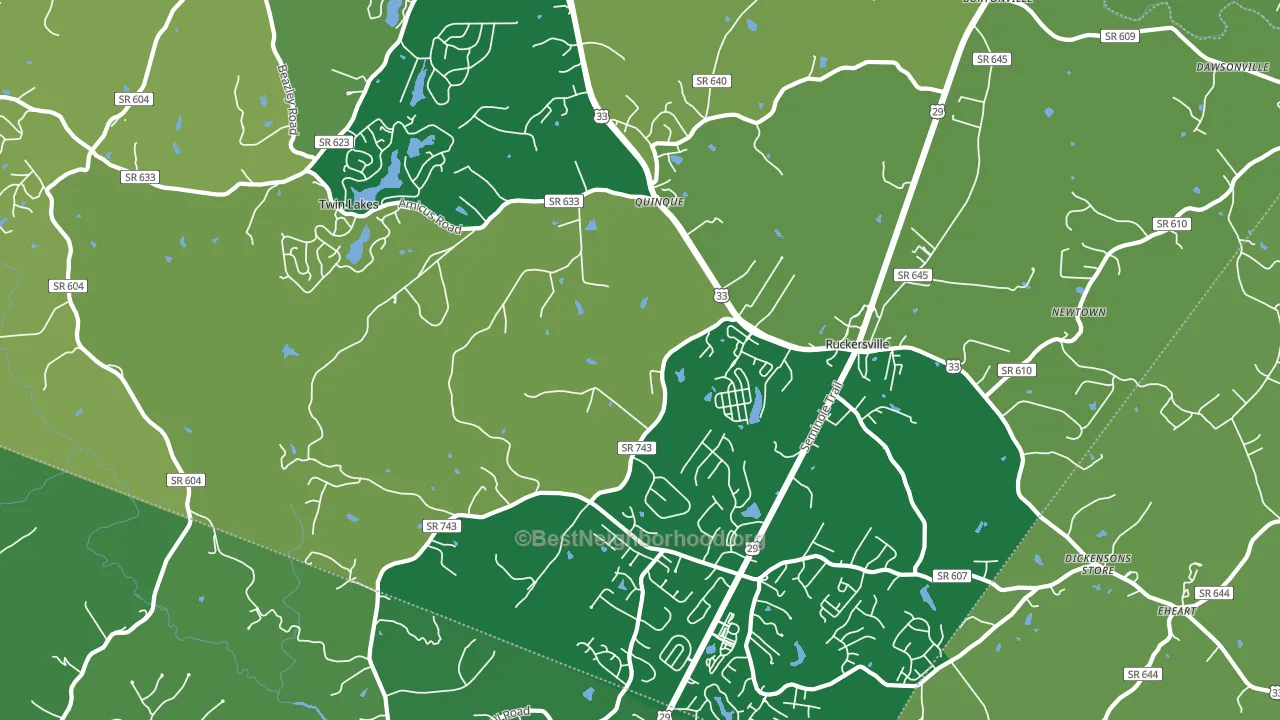 22968, VA block-group voter-turnout map