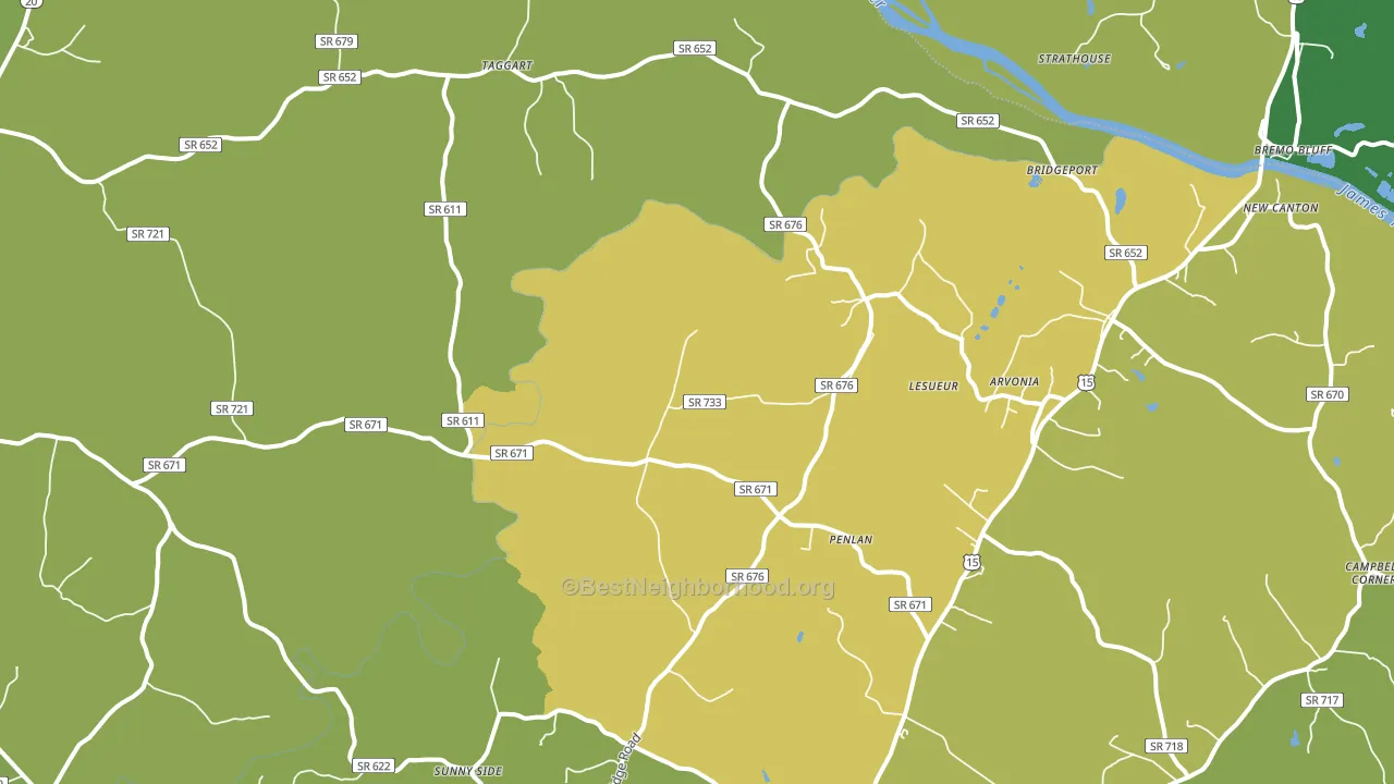 23004, VA block-group voter-turnout map