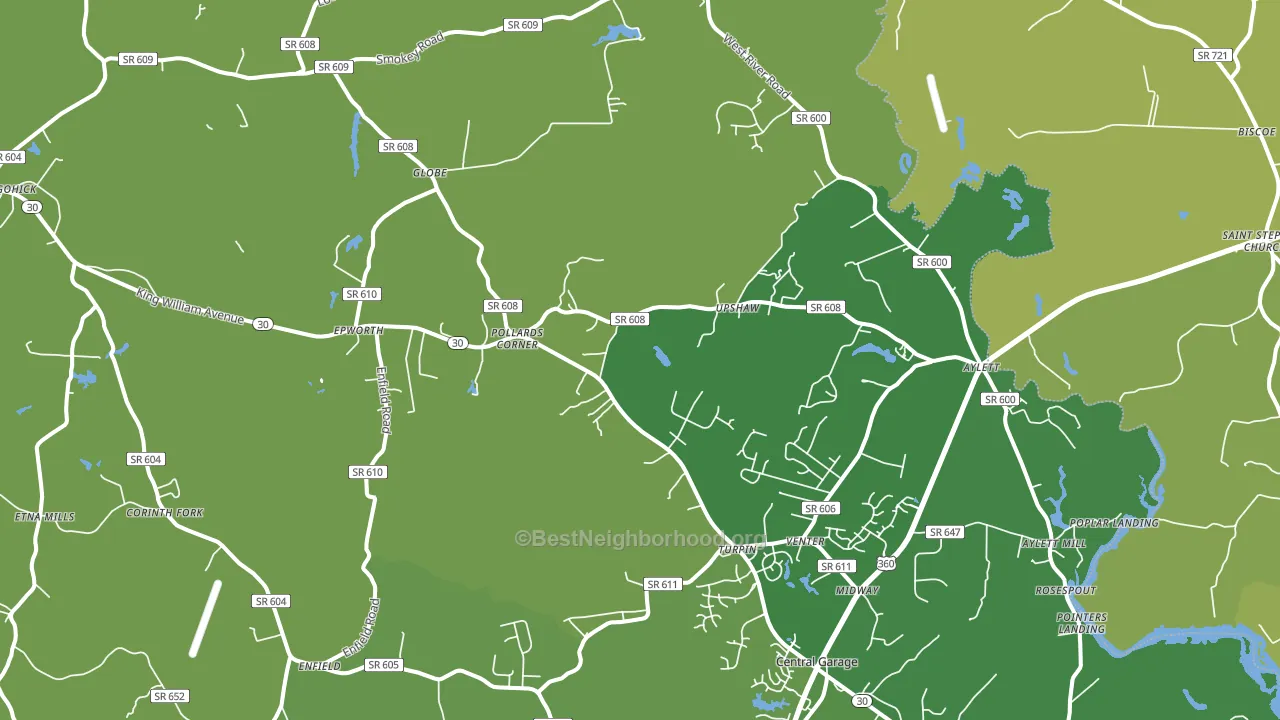 23009, VA block-group voter-turnout map