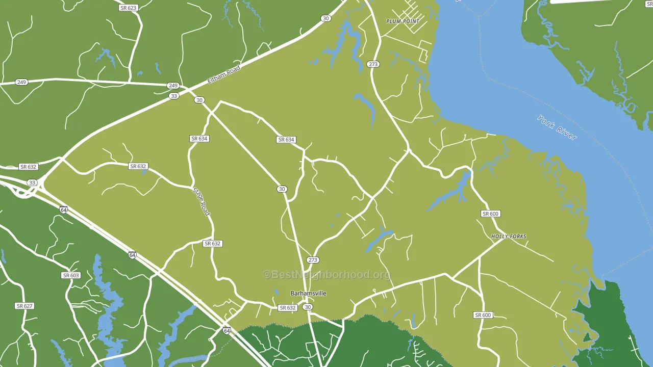 23011, VA block-group voter-turnout map