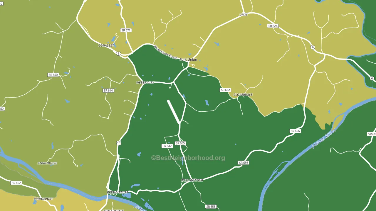 23022, VA block-group voter-turnout map