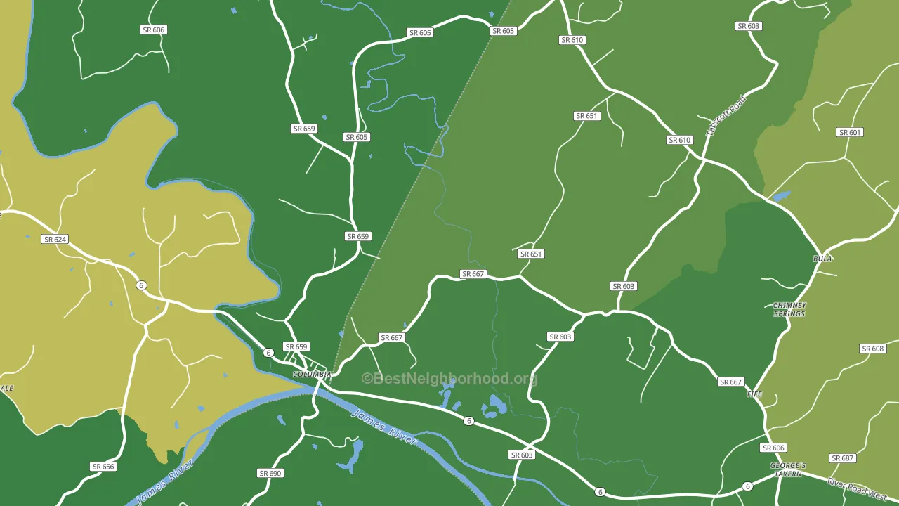 23038, VA block-group voter-turnout map