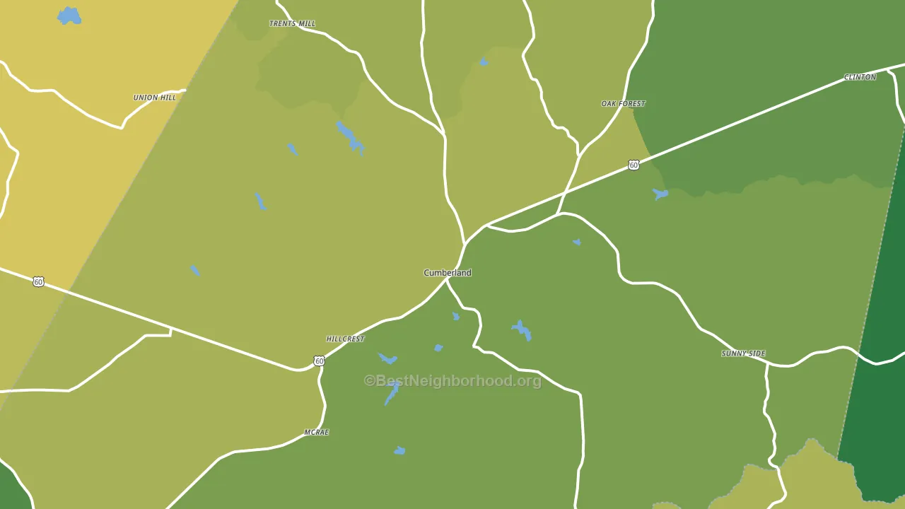 23040, VA block-group voter-turnout map
