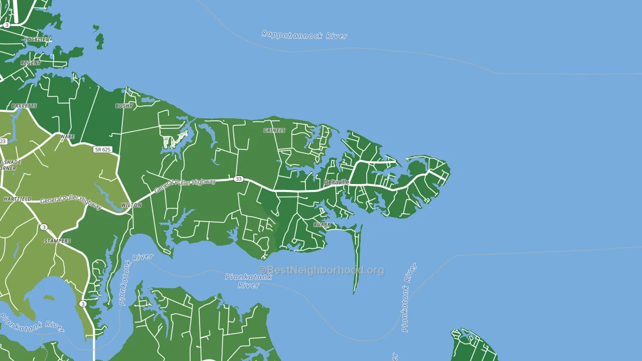 23043, VA block-group voter-turnout map