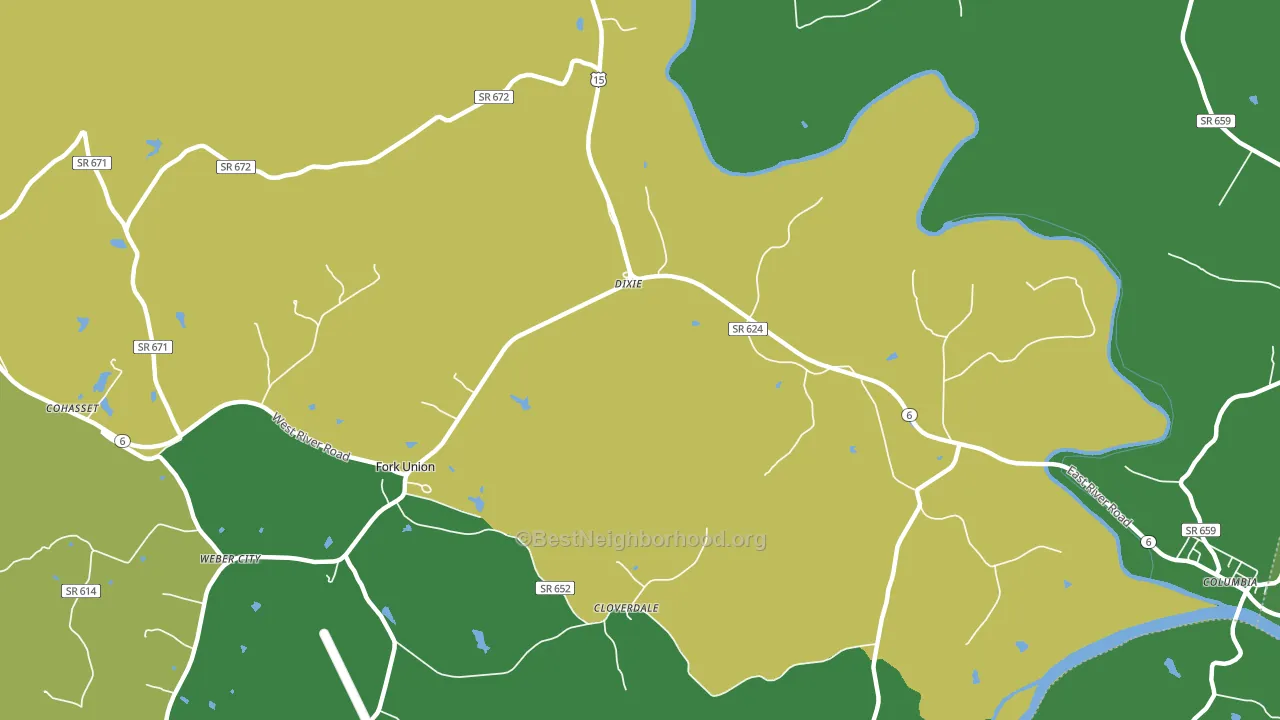 23055, VA block-group voter-turnout map