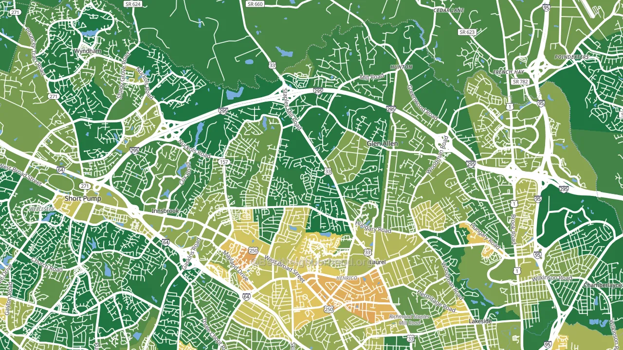 23060, VA block-group voter-turnout map