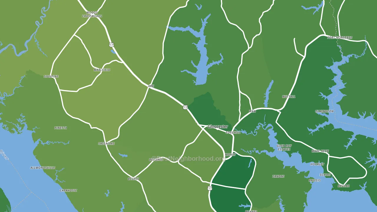 23061, VA block-group voter-turnout map