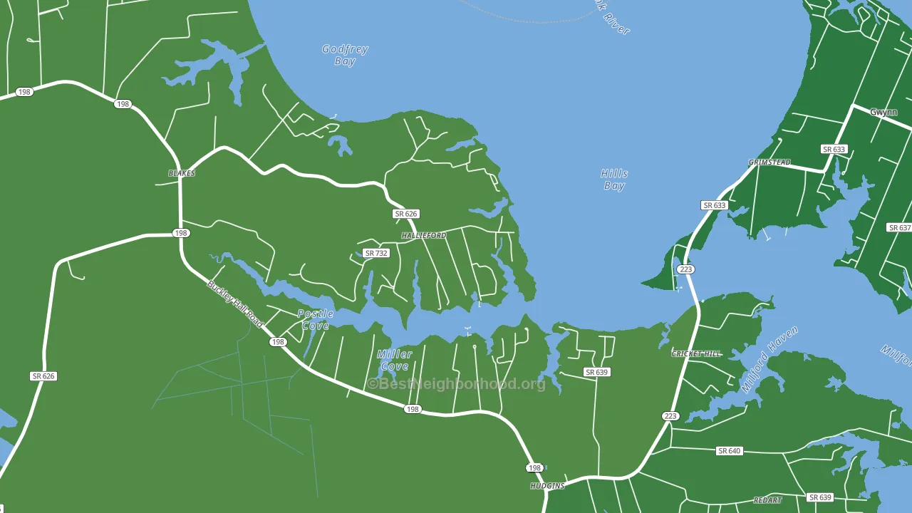 23068, VA block-group voter-turnout map