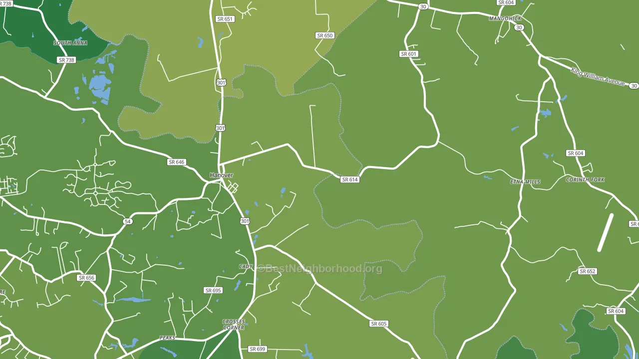 23069, VA block-group voter-turnout map