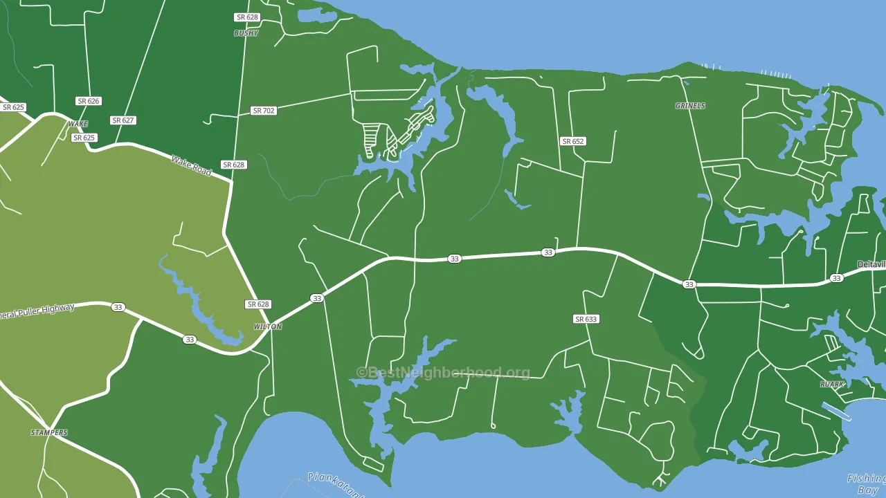 23070, VA block-group voter-turnout map