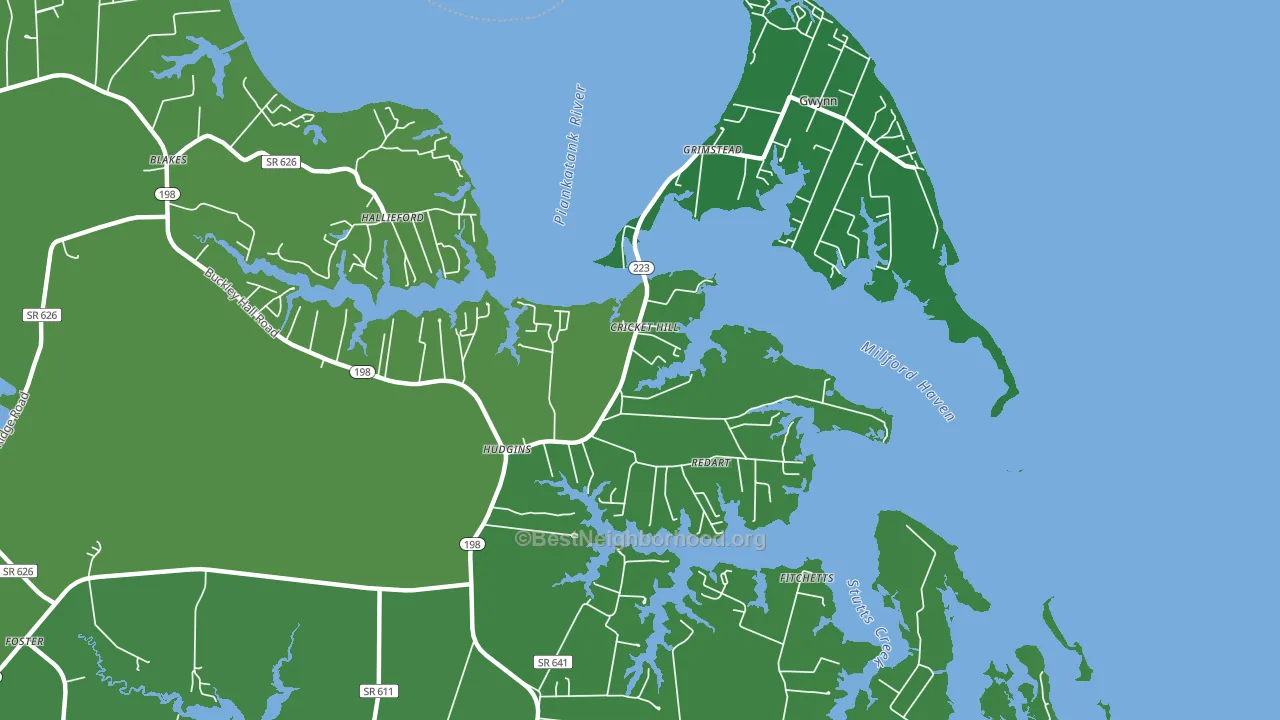 23076, VA block-group voter-turnout map
