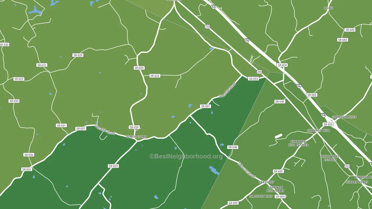 23084, VA block-group voter-turnout map