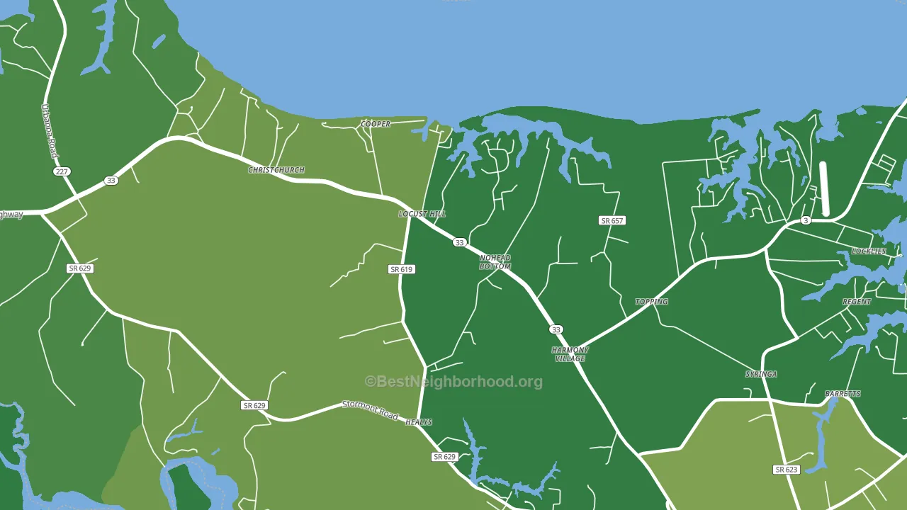 23092, VA block-group voter-turnout map