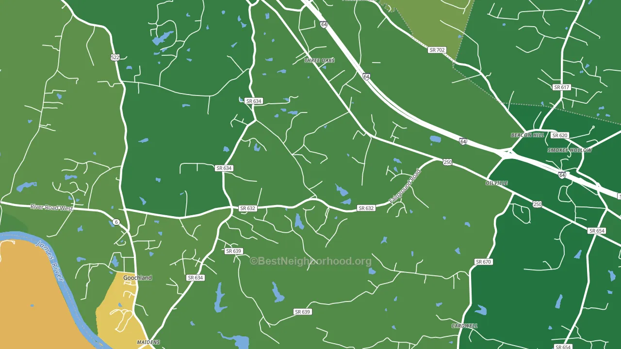 23102, VA block-group voter-turnout map