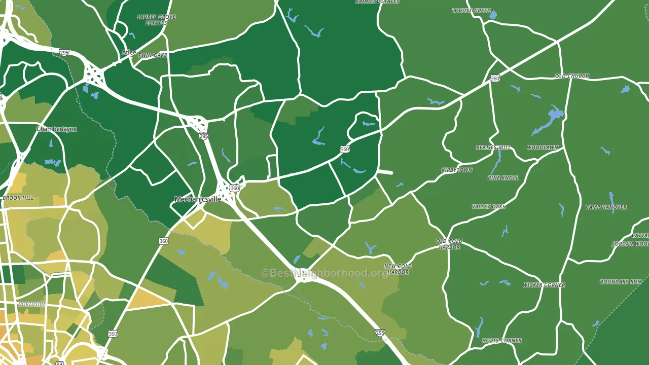 23111, VA block-group voter-turnout map