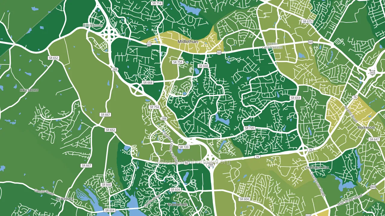 23114, VA block-group voter-turnout map