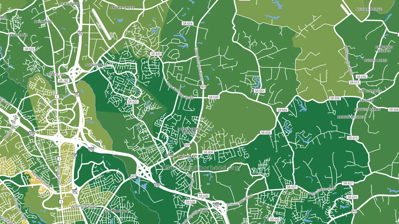 23116, VA block-group voter-turnout map