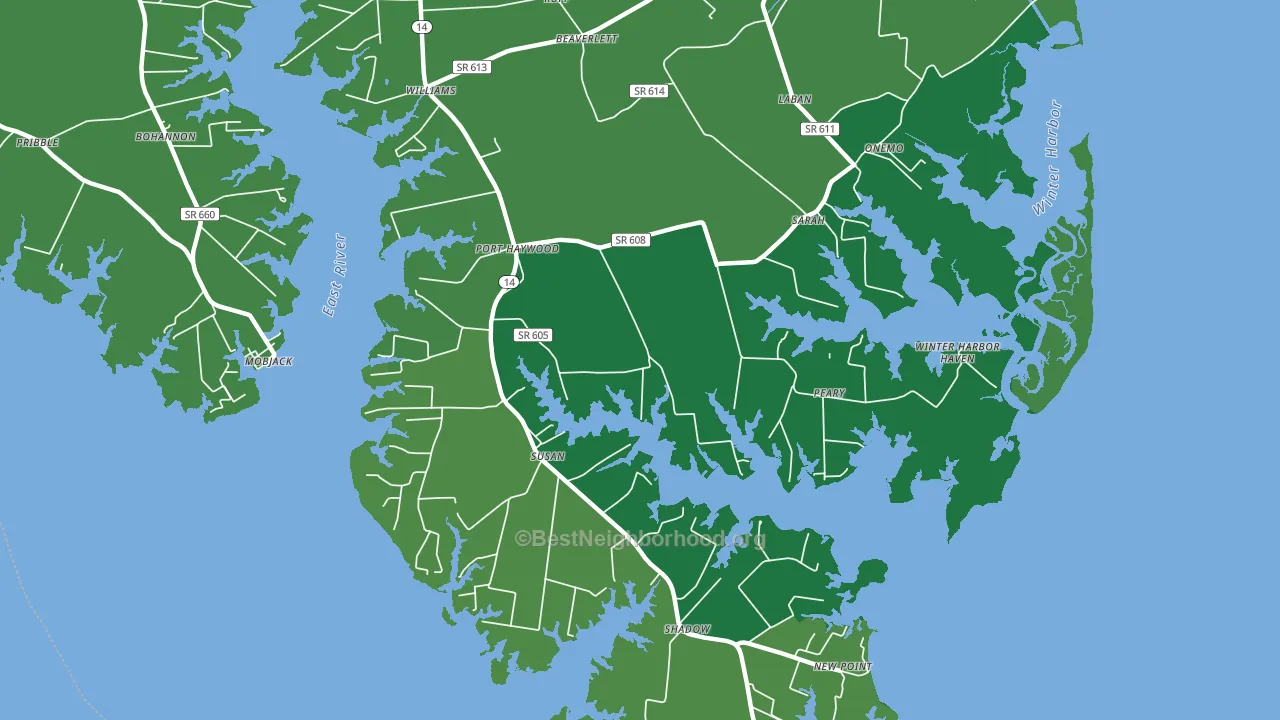23138, VA block-group voter-turnout map