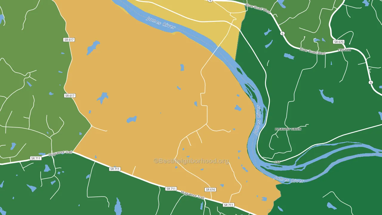 23160, VA block-group voter-turnout map