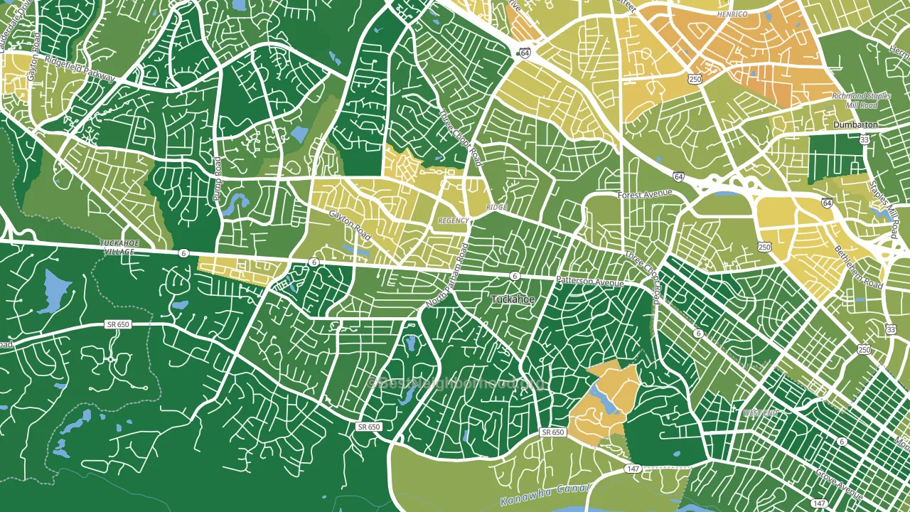 23229, VA block-group voter-turnout map