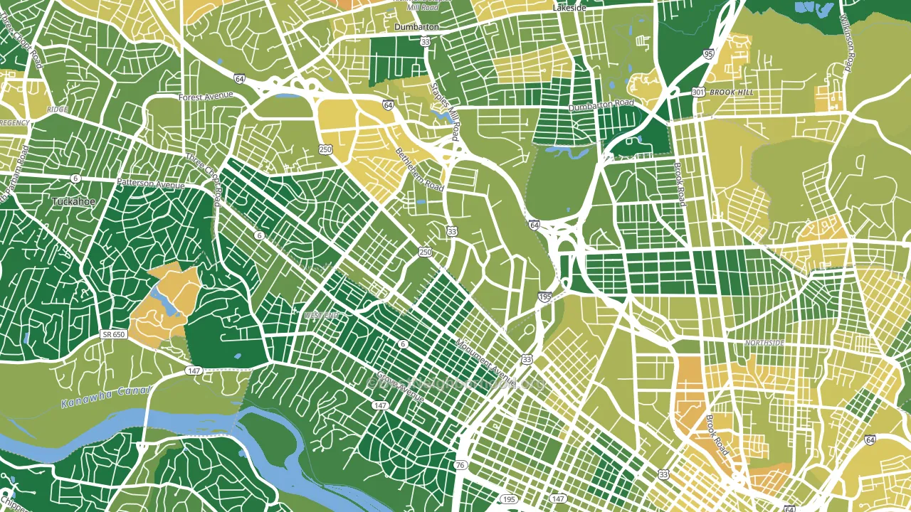 23230, VA block-group voter-turnout map