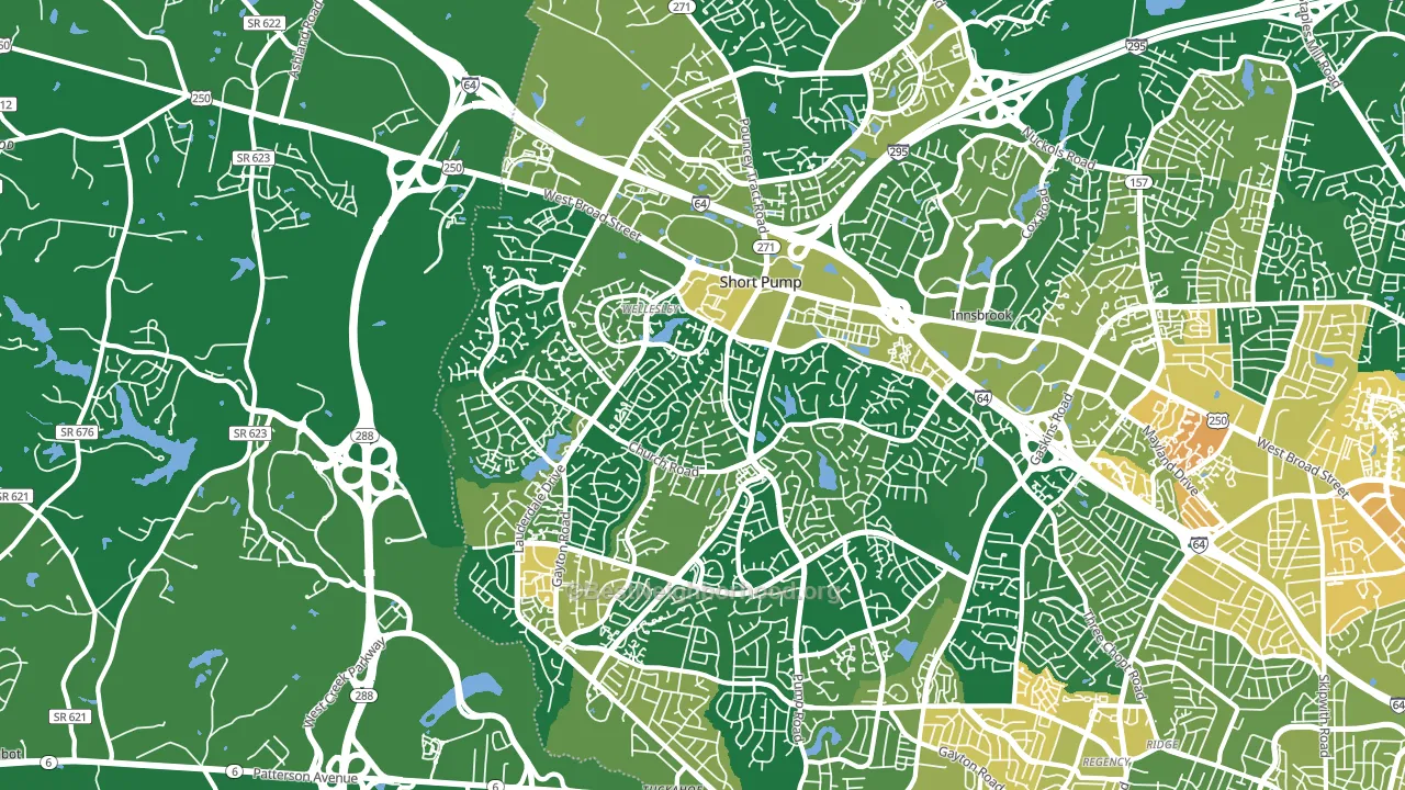 23233, VA block-group voter-turnout map